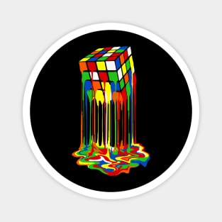 Melting Rubiks Cube Magnet